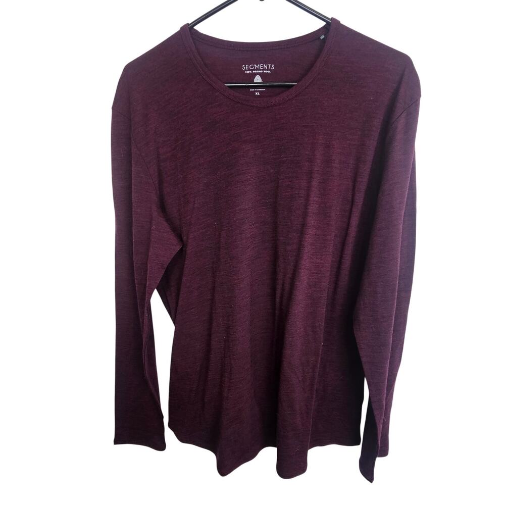 Segments Womens Merino Wool Base Layer Top Size XL Gorpcore Outdoor Trail Hiking